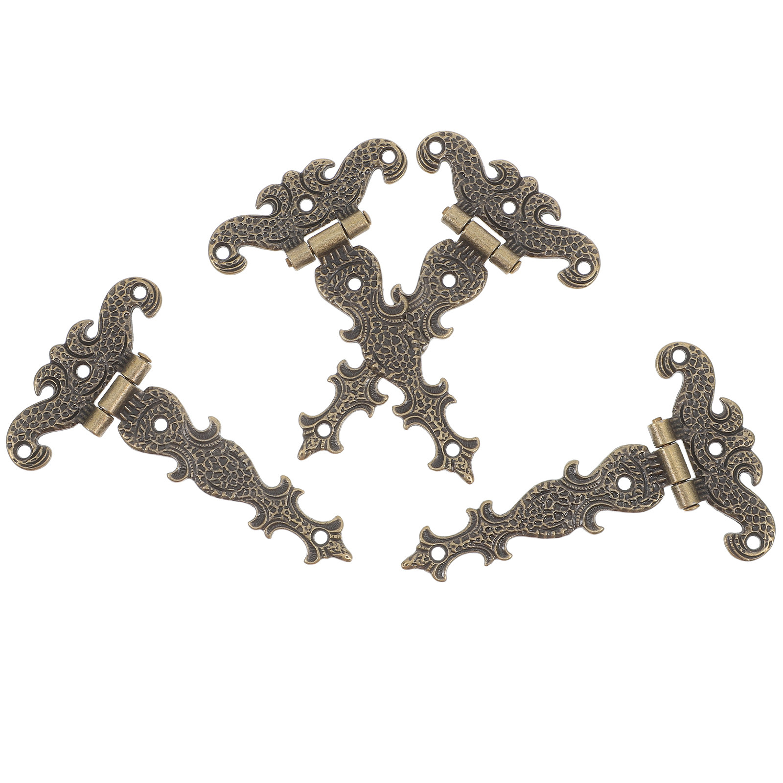 Vintage Furniture Hardware Replacement - 4 Adet Vintage Çinko Alaşım Menteşe