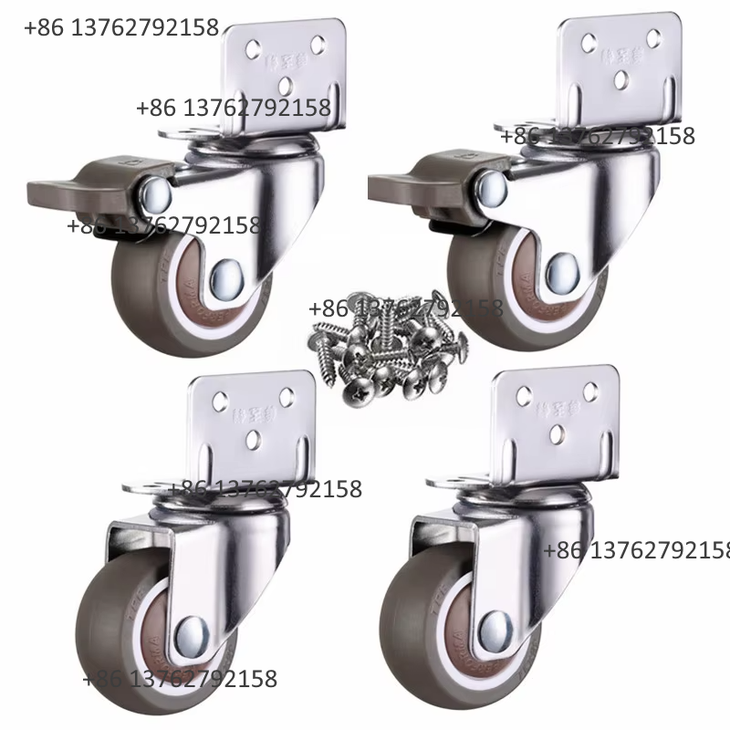 Furniture Hardware Replacement - 4 Adet Yumuşak Kauçuk Sessiz Döner