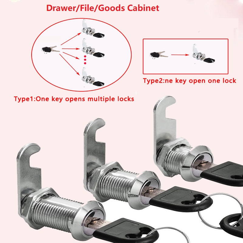 Furniture Hardware Cam Lock - Dosya/Mal/Çekmece Dolap Kilitleri 2 Tuşlu Kilit