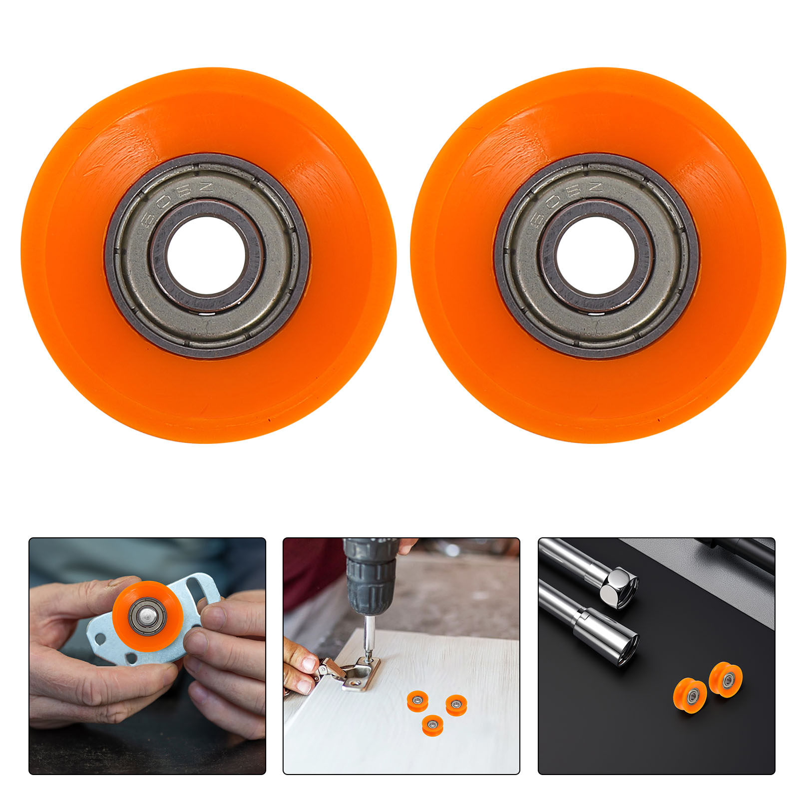 Furniture Hardware Replacement - 5 Adet U-oluklu Naylon Sürgülü Kapı