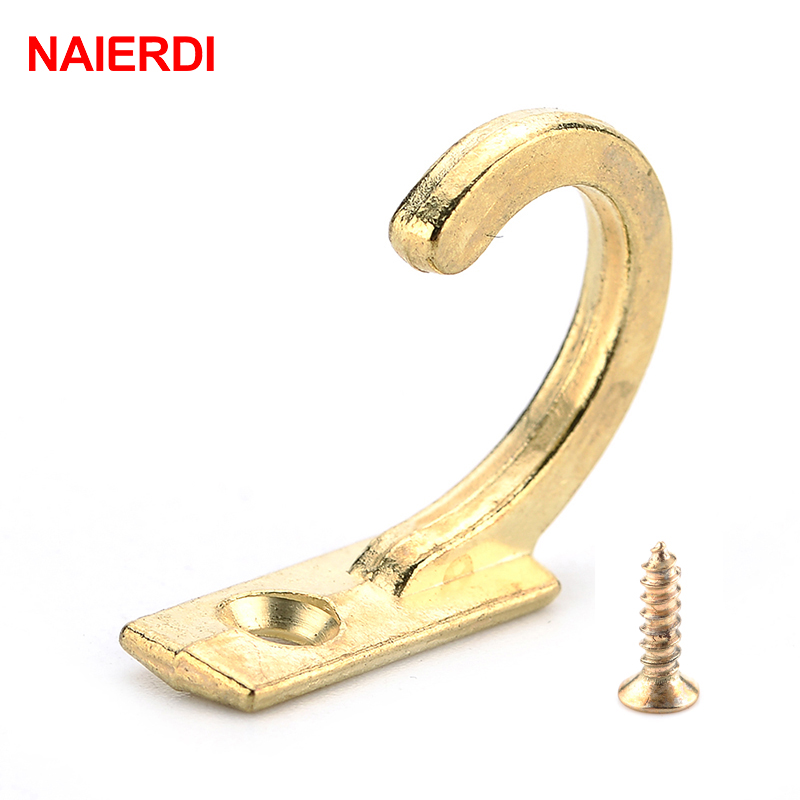 Furniture Hardware Wood - NAIERDI 10 adet küçük antika kanca