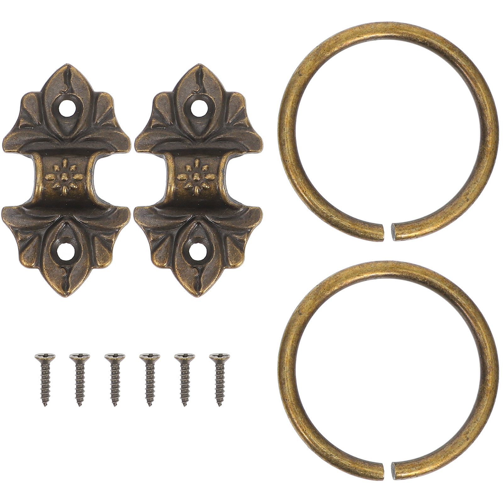 Vintage Furniture Hardware Replacement - 2 Adet Vintage Tarzı Yuvarlak Halka