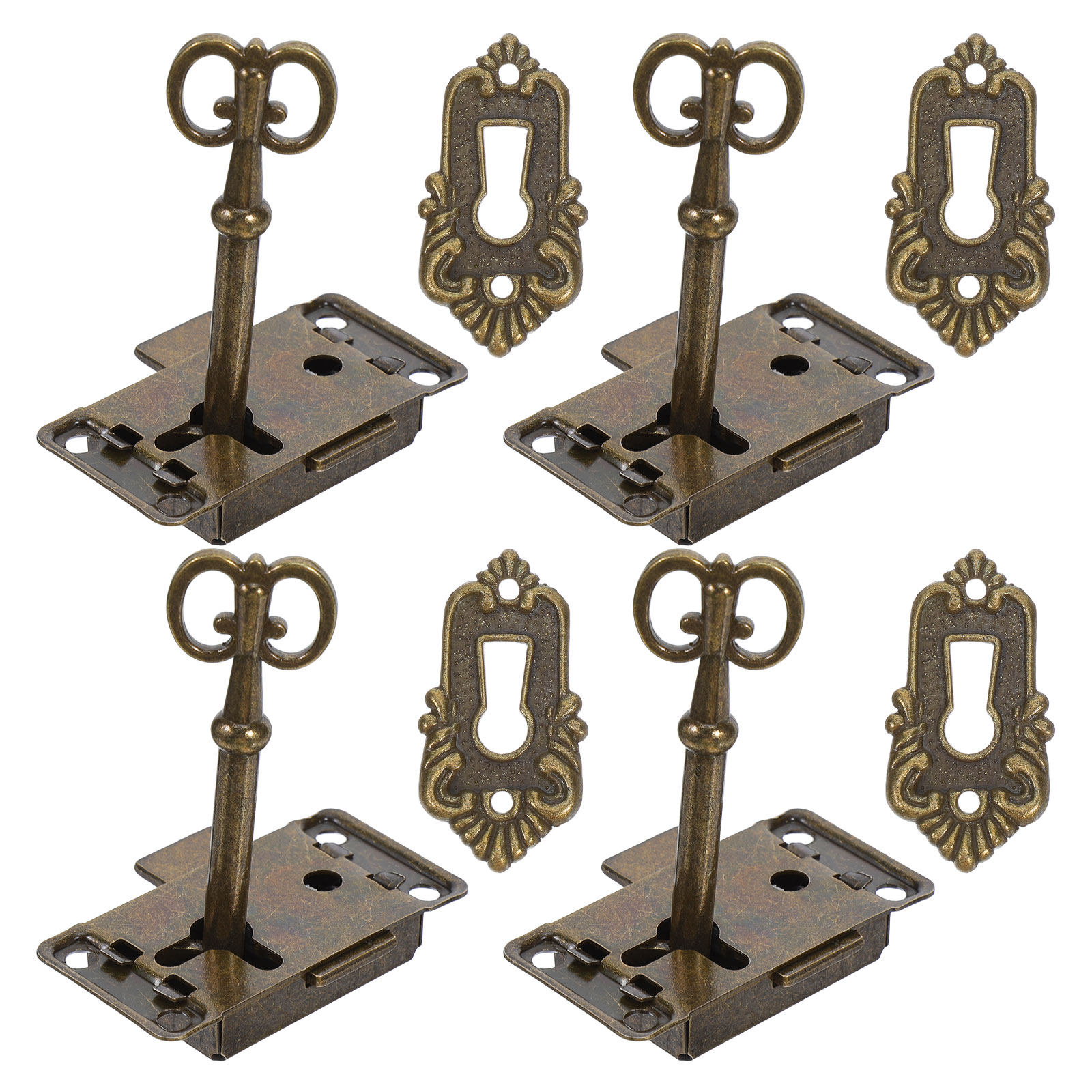 Vintage Furniture Hardware Replacement - 4 Set Dolap Kilidi Yedek Parçası