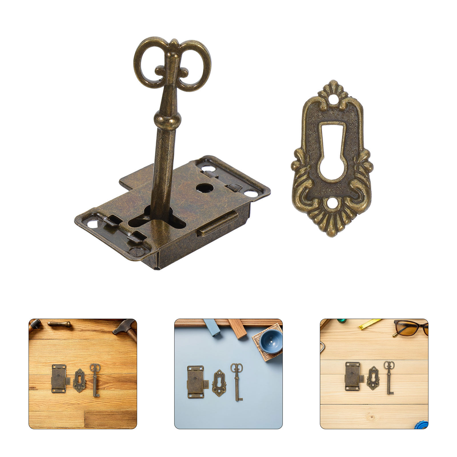 Vintage Furniture Hardware Replacement - 4 Set Retro Dolap Kilidi Demir