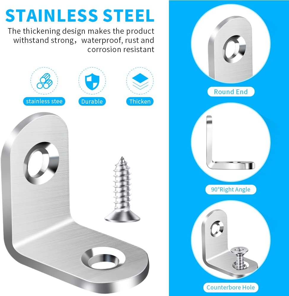 Paslanmaz Çelik L Braketi Köşe - Furniture Hardware Wood incelemesi ve fiyatı