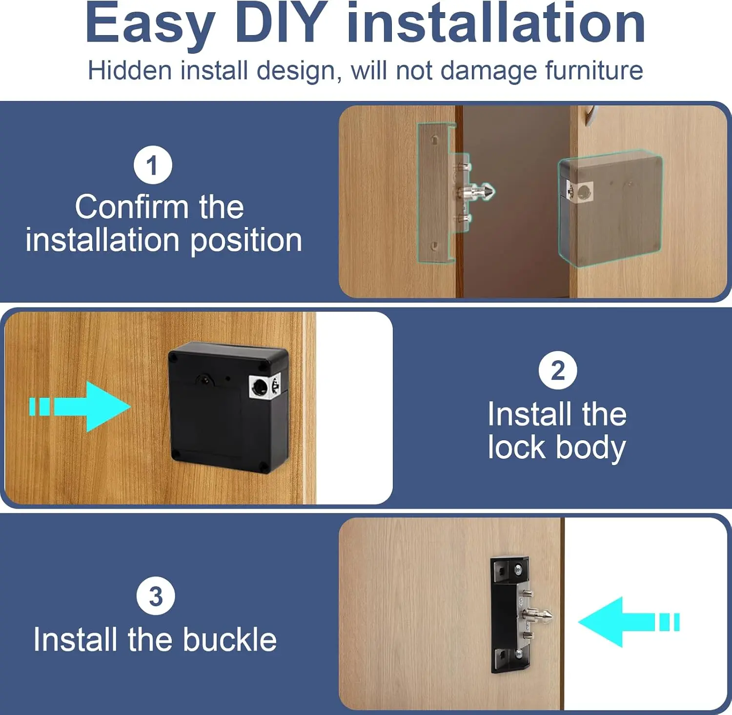 Cep telefonu NFC akıllı kilit  - Furniture Hardware Wood incelemesi ve fiyatı