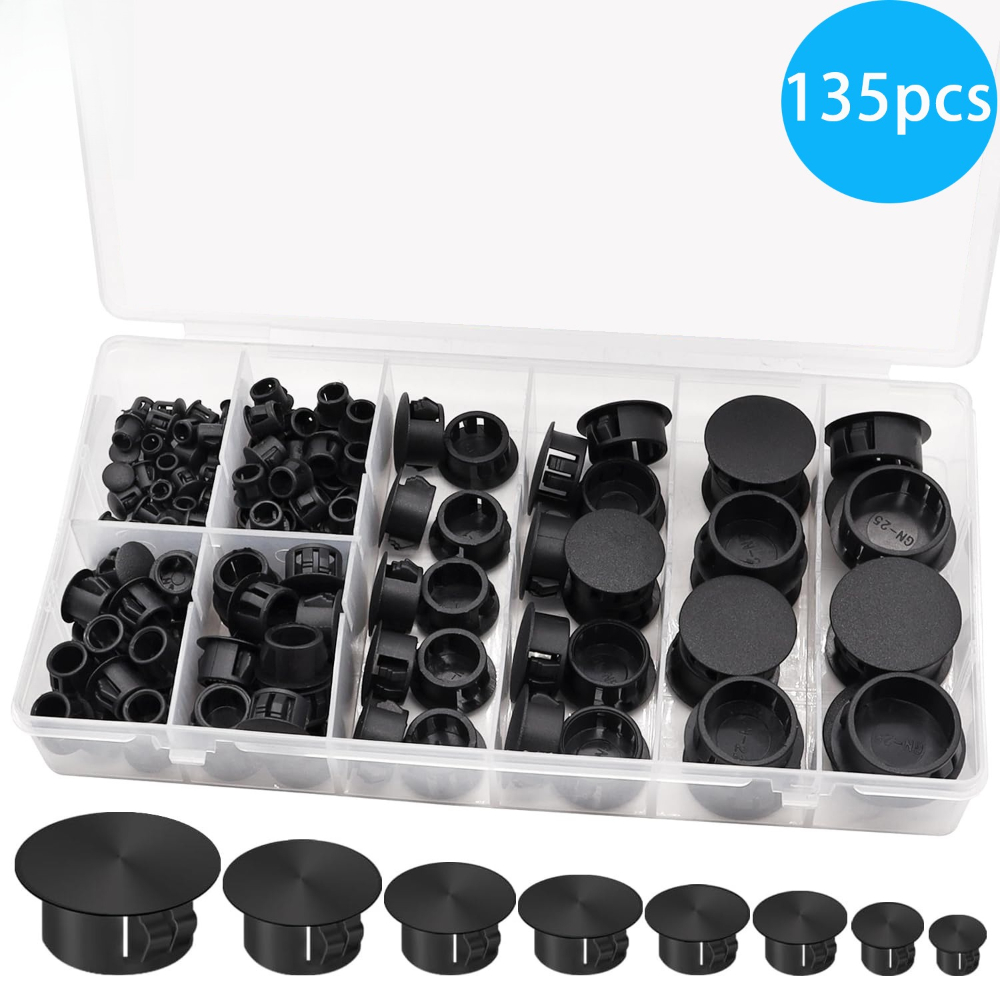135 adet Siyah Kapaklı Vidalı  - Furniture Hardware Types incelemesi ve fiyatı