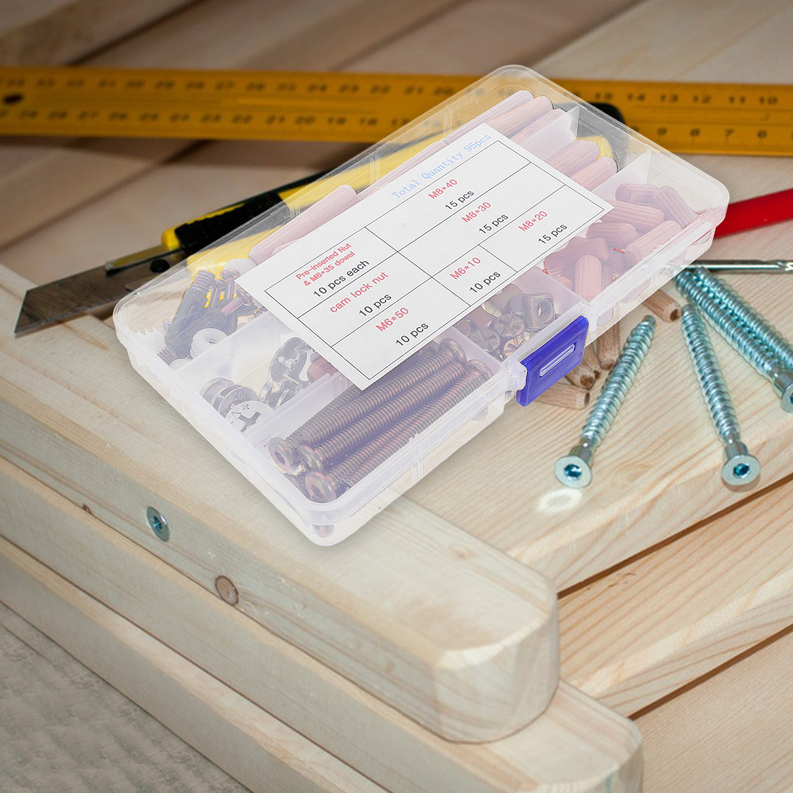 95 Parça Mobilya Bağlantı Elem - Furniture Hardware Wood incelemesi ve fiyatı
